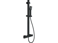 Vente-unique Colonne de douche thermostatique en acier inoxydable - 120 cm - Noir mat - PENEDA* Colonne De Douche Thermostatique