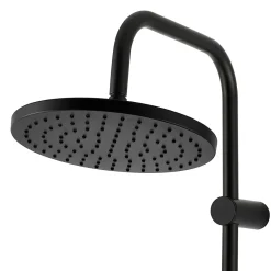 GoodHome Colonne de douche thermostatique noir mat Cavally