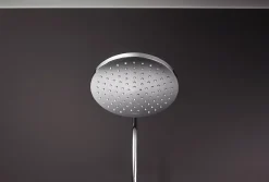 Hansgrohe Colonne de douche thermostatique avec pommeau + douchette 2 jets + flexible + barre réglable, chrome, Vernis Blend 200 EcoSmart* Colonne De Douche Thermostatique