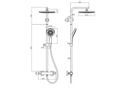 Edouard Rousseau Colonne de douche thermostatique chrome, Neda* Colonne De Douche Thermostatique