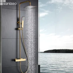 Imex Colonne de Douche Thermostatique Anti-Calcaire Or Brossé ART BTAR025/OC