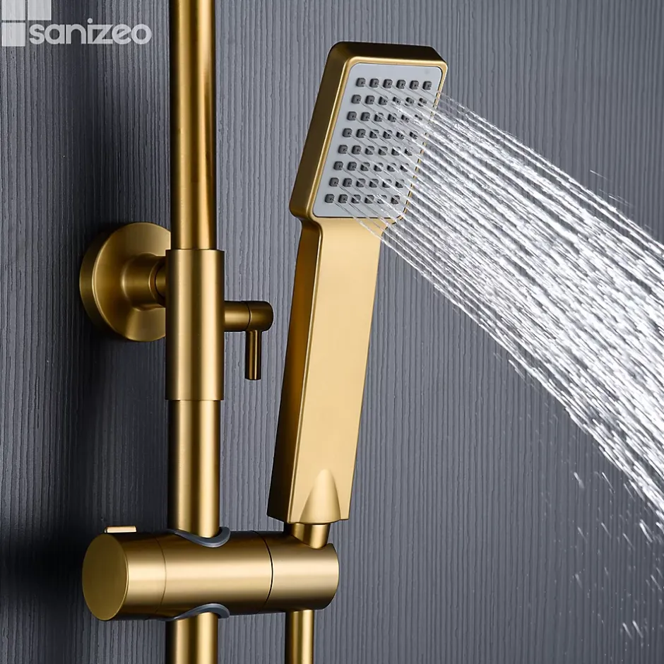 Imex Colonne de Douche Thermostatique Anti-Calcaire Or Brossé ART BTAR025/OC