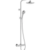 Hansgrohe Colonne de douche thermostatique Vernis Blend 200 Green chromé + tablette AddStoris