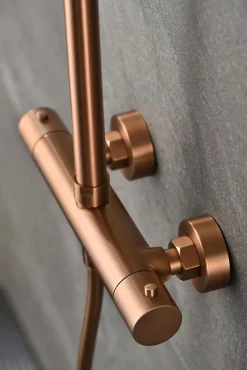 Imex Colonne de douche thermostatique - Monza - Diamètre tête de douche : 300 mm - Coloris: or brossé