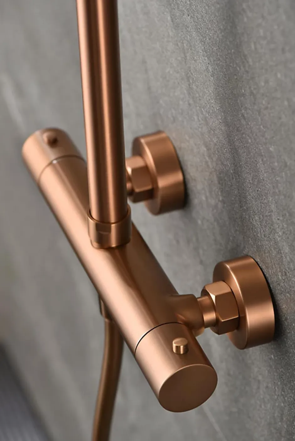Imex Colonne de douche thermostatique - Monza - Diamètre tête de douche : 300 mm - Coloris: or brossé