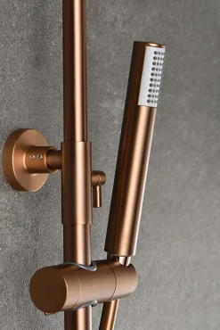 Imex Colonne de douche thermostatique - Monza - Diamètre tête de douche : 300 mm - Coloris: or brossé