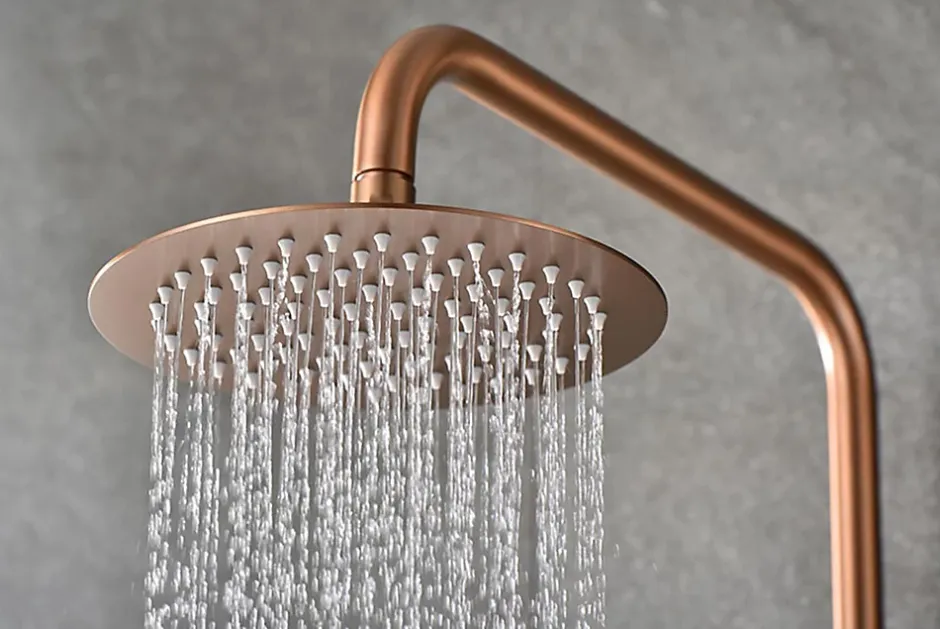 Imex Colonne de douche thermostatique - Monza - Diamètre tête de douche : 300 mm - Coloris: or brossé