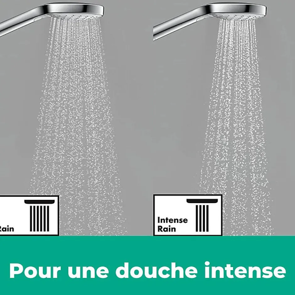 Hansgrohe Colonne de douche thermostatique Vernis Blend 200 noir mat