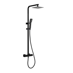 Imex Colonne de Douche Thermostatique Anti-Calcaire Noir Mat VIGO BTV013/NG
