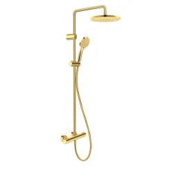 Duravit Colonne de douche thermostatique MinusFlow doré poli* Colonne De Douche Thermostatique