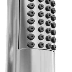 GoodHome Colonne de douche thermostatique + barre réglable + douchette + flexible, chrome, Owens