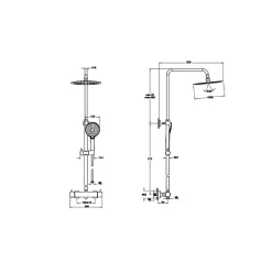 Vitra Colonne de douche Aquaheat Bliss 250
