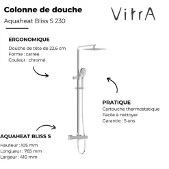 Vitra Colonne de douche Aquaheat Bliss S 230* Colonne De Douche Mécanique