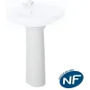Sanindusa Colonne de lavabo céramique traditionnelle Aveiro - - Blanc
