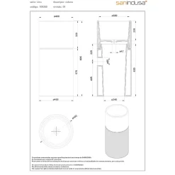 Sanindusa Colonne de lavabo Unu céramique traditionnelle blanc* Lavabo