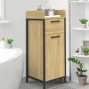 IDMarket Colonne de rangement d'appoint salle de bain DETROIT 1 tiroir 1 placard design industriel