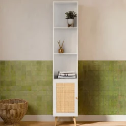 Sweeek Colonne de rangement pour salle de bain. Bohème. L 35 x P 25 x H 167cm