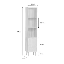 Sweeek Colonne de rangement pour salle de bain. Bohème. L 35 x P 25 x H 167cm* Colonne De Salle De Bains