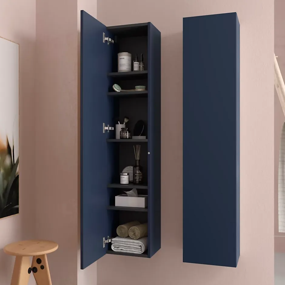 Cygnus bath Colonne de salle de bain BEQUIA 140cm Bleu mat* Colonne De Salle De Bains