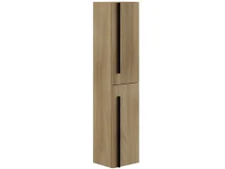 T-Bath Colonne de salle de bain ANGI 2 portes 140x30x27 cm chêne