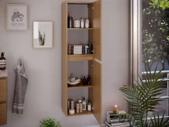 T-Bath Colonne de salle de bain KIVE 2 portes 150x40x31,6 cm chêne