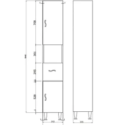 Kiamami Valentina Colonne De Salle De Bain Sur Pied Blanc Brillant H 198 Cm - Easy* Colonne De Salle De Bains