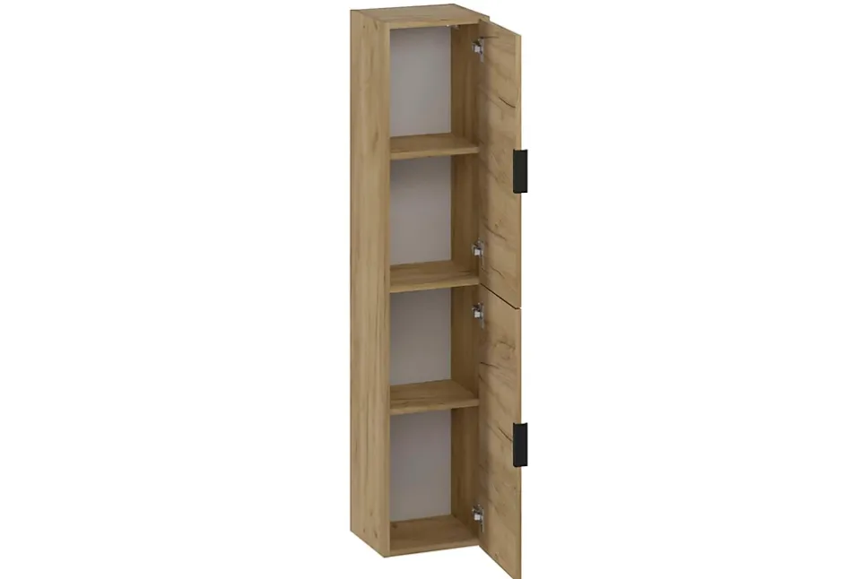 T-Bath Colonne de salle de bain LYO 2 portes 140x30x27 cm chêne
