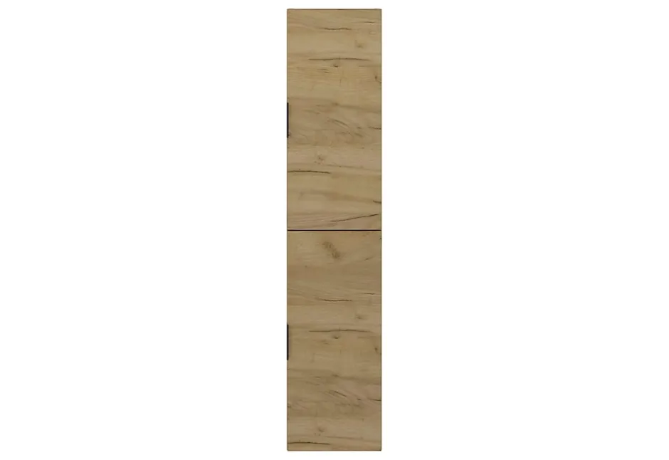T-Bath Colonne de salle de bain LYO 2 portes 140x30x27 cm chêne