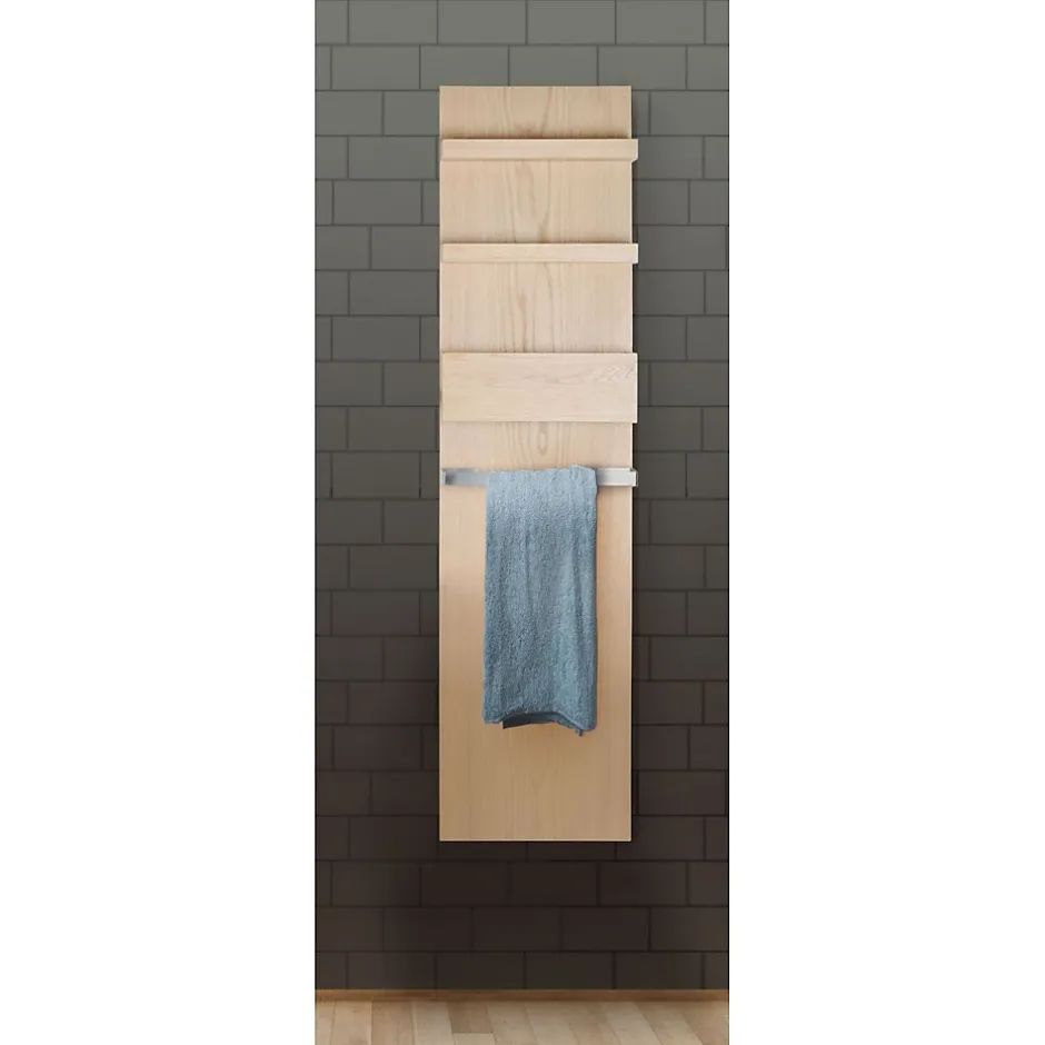 Mob-In Colonne de salle de bain suspendue chêne ENIO 165cm porte serviette* Colonne De Salle De Bains
