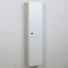Kiamami Valentina Colonne De Salle De Bain Suspendue Blanche Avec Une Porte Et Des Étagères Internes - Simply