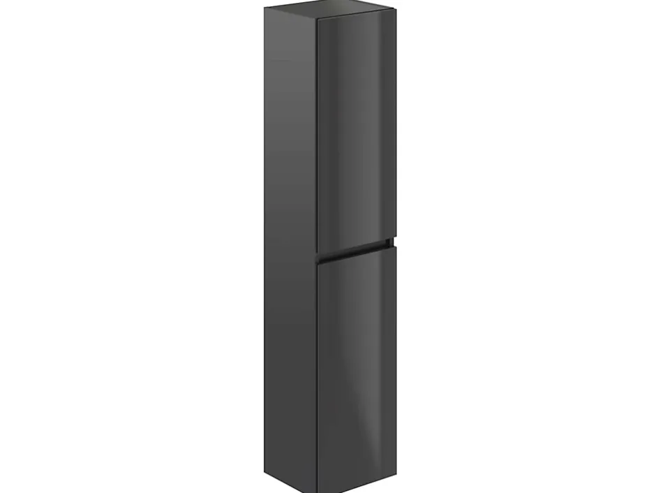 T-Bath Colonne de salle de bain NELI 2 portes 140x30x27 cm gris anthracite* Colonne De Salle De Bains|Meuble De Salle De Bains Faible Profondeur