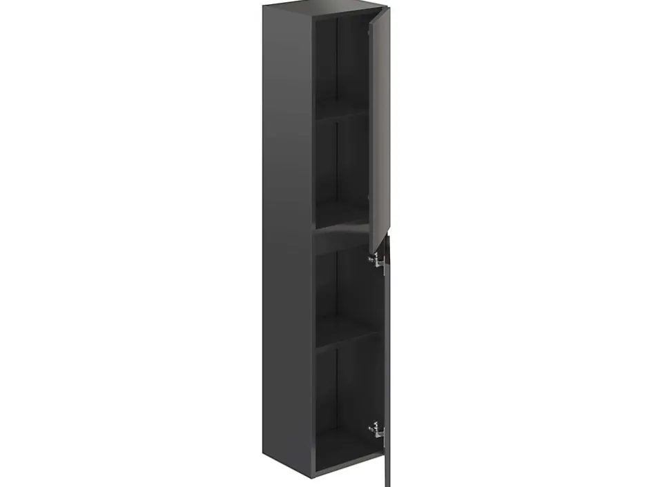 T-Bath Colonne de salle de bain NELI 2 portes 140x30x27 cm gris anthracite* Colonne De Salle De Bains|Meuble De Salle De Bains Faible Profondeur