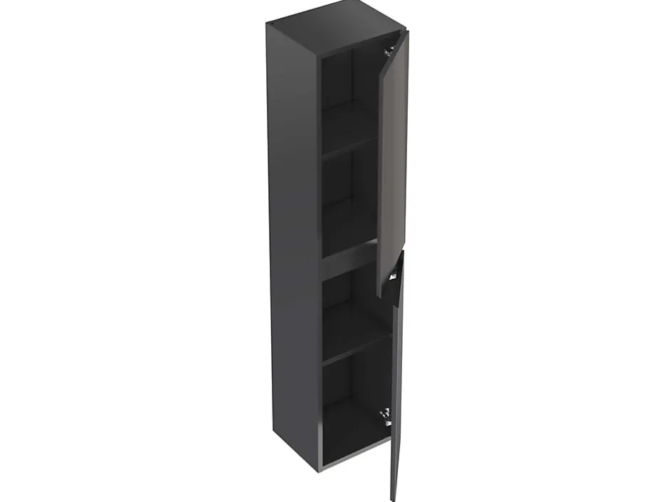 T-Bath Colonne de salle de bain NELI 2 portes 140x30x27 cm gris anthracite* Colonne De Salle De Bains|Meuble De Salle De Bains Faible Profondeur