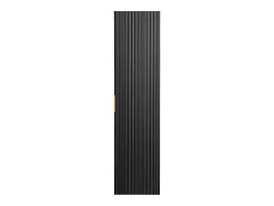Vente-unique Colonne de salle de bain suspendue striée - Noir - H140 cm - ZEVARA