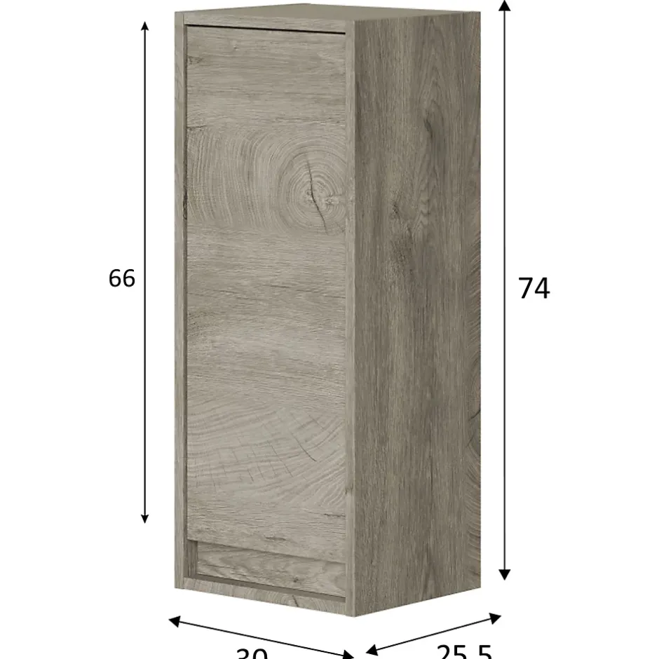Vs Venta-Stock Colonne de salle de bain Devin 1 porte, couleur ciel d'Alaska