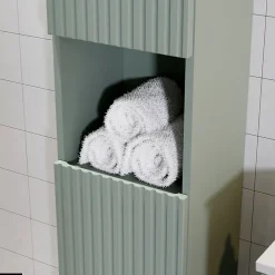 Otitec Colonne de salle de bain - 30 x 140 cm - 2 portes - ROSEAU