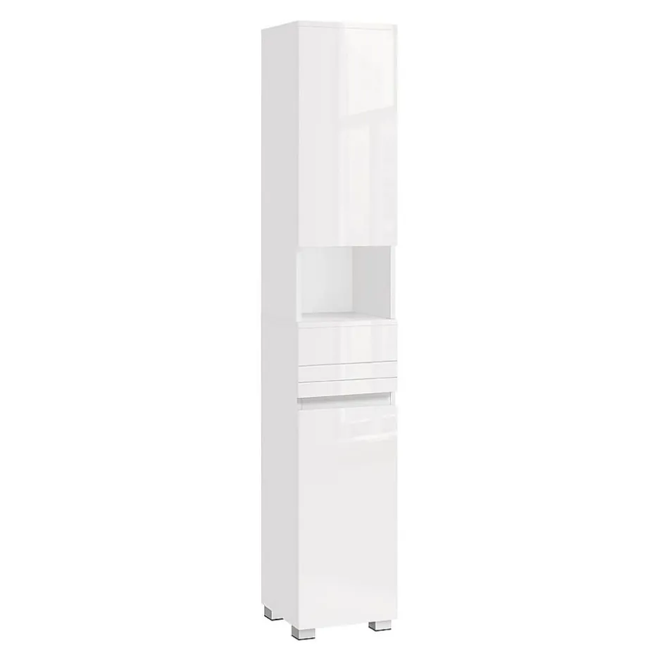 Calicosy Colonne de salle de bain 2 portes, 1 tiroir et 1 niche - H170 cm* Colonne De Salle De Bains