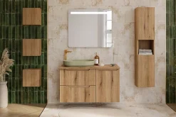 Furnidea Colonne de salle de bain suspendue 30 x 140 cm NOVA chêne Coast Evoke