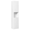 Meublorama Colonne de salle de bain VANO 2 portes et 1 niche Blanc alpin L30 x H140 x P25 cm Meuble suspendu* Colonne De Salle De Bains
