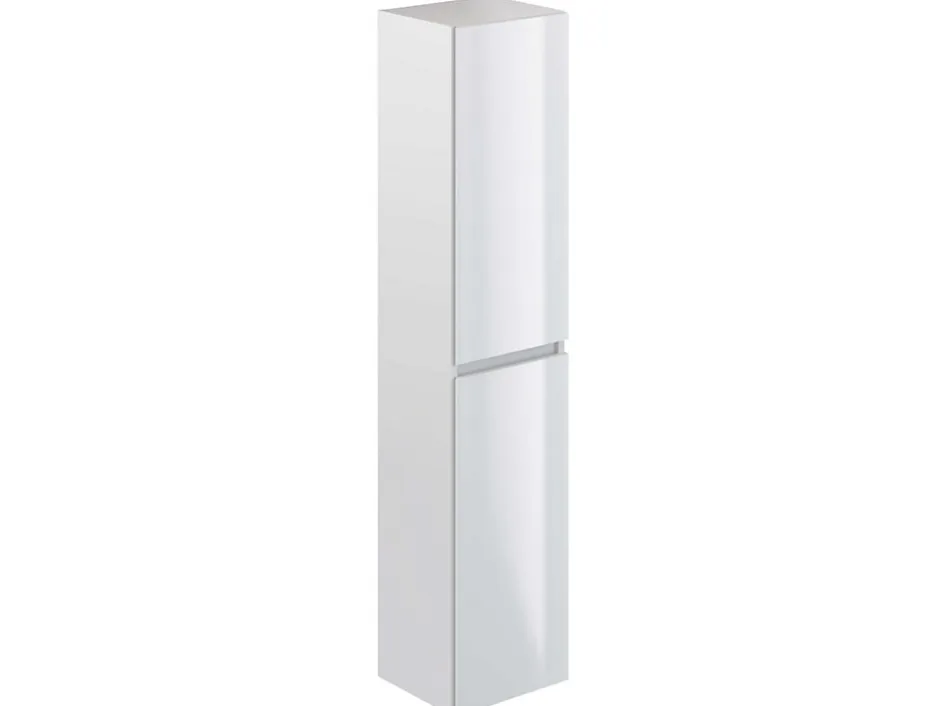 T-Bath Colonne de salle de bain NELI 2 portes 140x30x27 cm blanc* Meuble De Salle De Bains Faible Profondeur