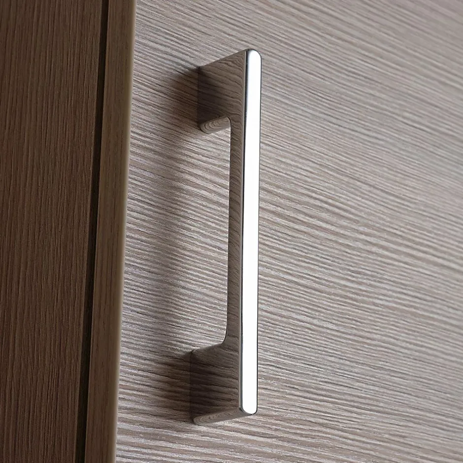 Kiamami Valentina Colonne De Salle De Bain 150Cm 2 Portes Et 1 Tiroir Chêne Naturel Avec Pieds Rimini