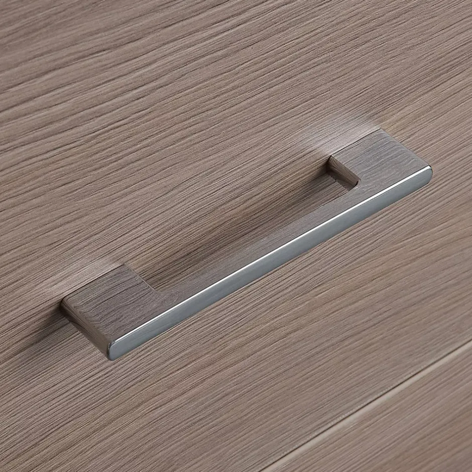 Kiamami Valentina Colonne De Salle De Bain 150Cm 2 Portes Et 1 Tiroir Chêne Naturel Avec Pieds Rimini