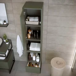 T-Bath Colonne de salle de bain SPA 1 porte 1 tiroir 180x35x35 cm vert