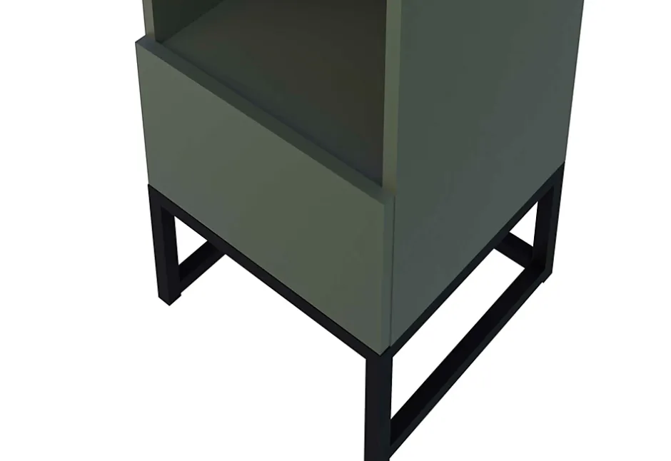 T-Bath Colonne de salle de bain SPA 1 porte 1 tiroir 180x35x35 cm vert