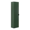Vente-unique Colonne de salle de bain suspendue striée - Vert mat - H140 cm - ZEVINI