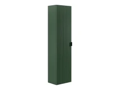 Vente-unique Colonne de salle de bain suspendue striée - Vert mat - H140 cm - ZEVINI