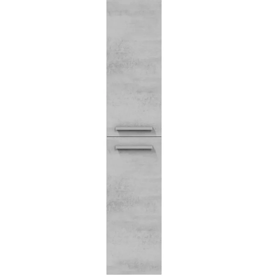 Vs Venta-Stock Colonne de salle de bain Alise 2 portes, couleur Ciment