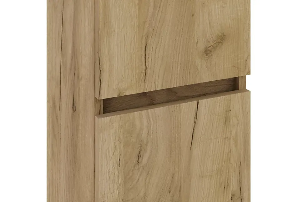T-Bath Colonne de salle de bain CIMS 2 portes 140x30x27 cm chêne* Meuble De Salle De Bains Faible Profondeur
