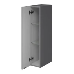 GoodHome Colonne de salle de bains suspendue faible largeur gris brillant l.20 x H.90 x P.36 cm, Imandra