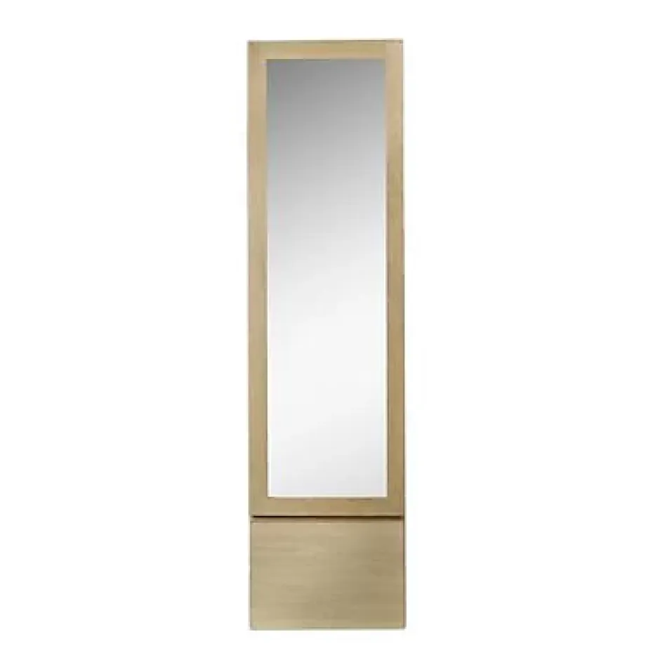 Cooke & Lewis Colonne de salle de bains suspendue l.40 x H.150 x P.35 cm chêne massif et plaqué chêne, Harmon